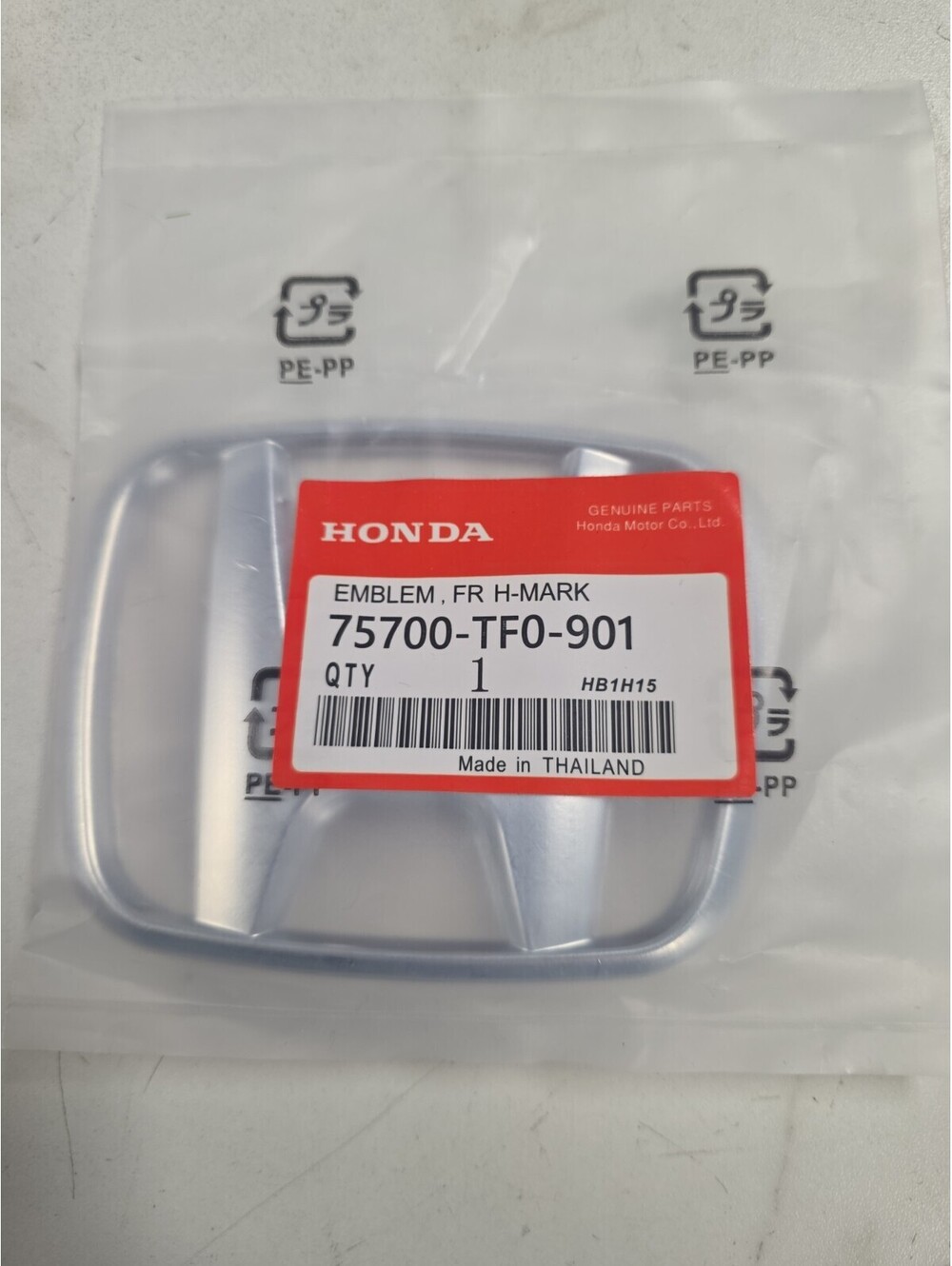 Genuine Honda 75700-TF0-901 Emblem